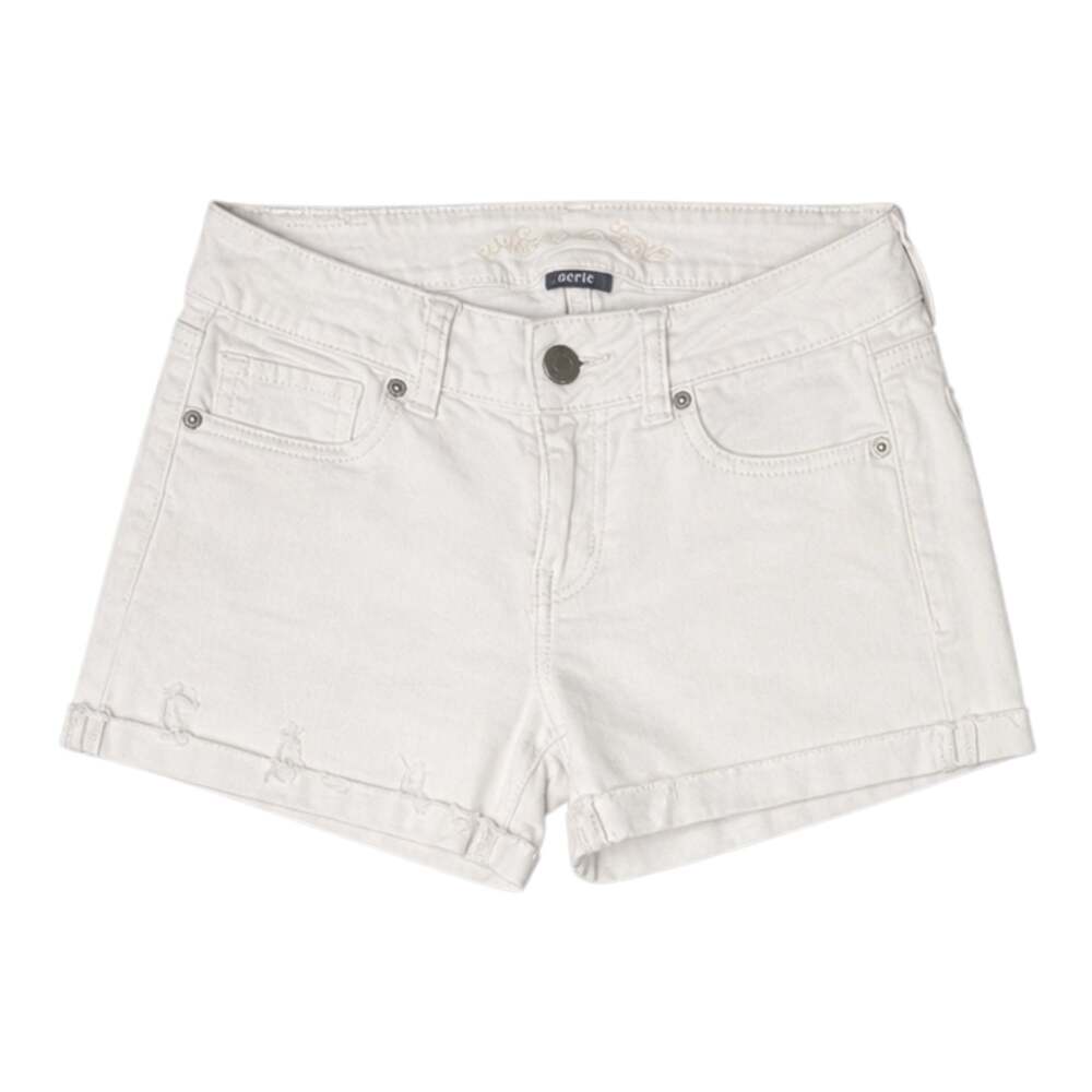 American Eagle Aerie White Denim Cuffed Shorts Size 0